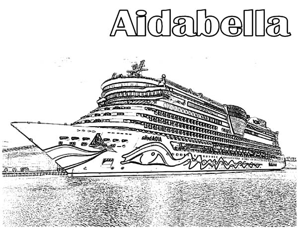 Aidabella Cruise Ship Coloring Pages