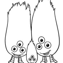 Alien Happy Family Friend of Chicken Little Coloring Pages