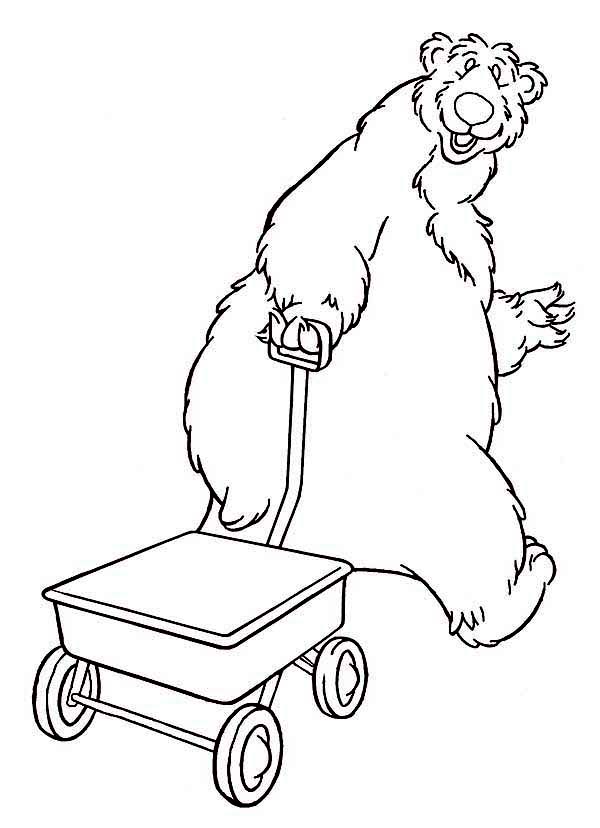 Bear inthe Big Blue House Pulling Carriage Coloring Pages