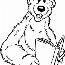 Bear inthe Big Blue House Read a Book Coloring Pages