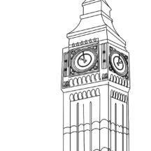 Big Ben London Clock Tower Coloring Pages