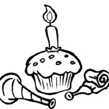Birthday Cupcakes Coloring Pages