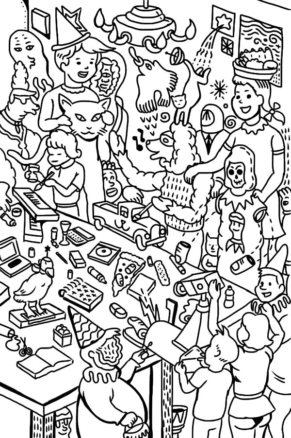 Birthday Party Coloring Pages