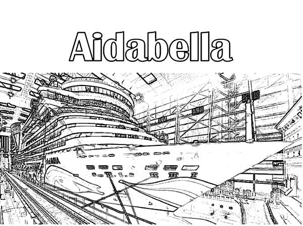 Building Aidabella Cruise Ship Coloring Pages