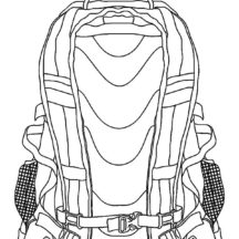 Camping Backpack Picture Coloring Pages