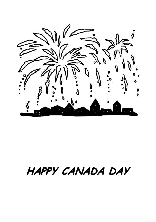 Canada Day Fireworks Coloring Pages