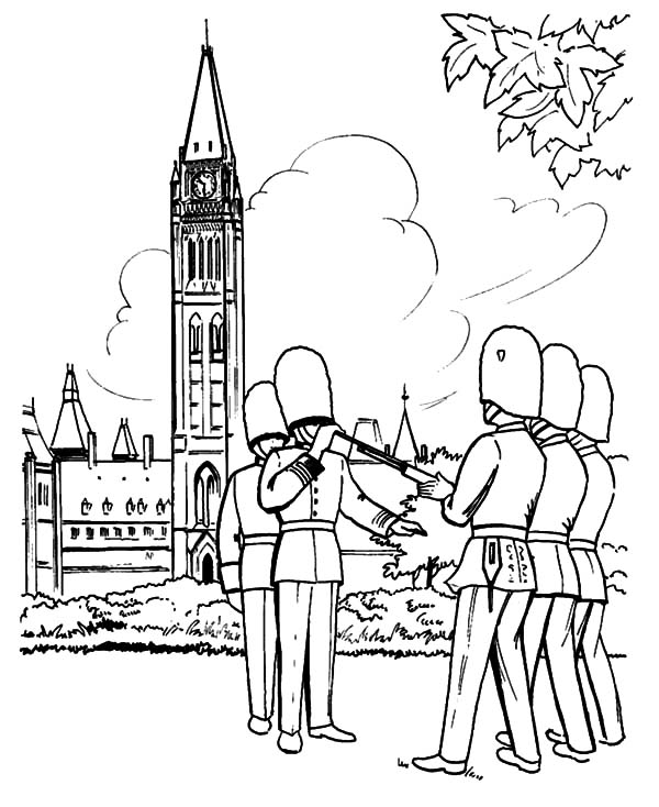Canada Day Police Officer Coloring Pages