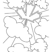 Canada Day on the Clouds Coloring Pages