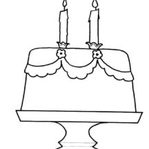 Cheese Flavoured Birthday Cake Coloring Pages