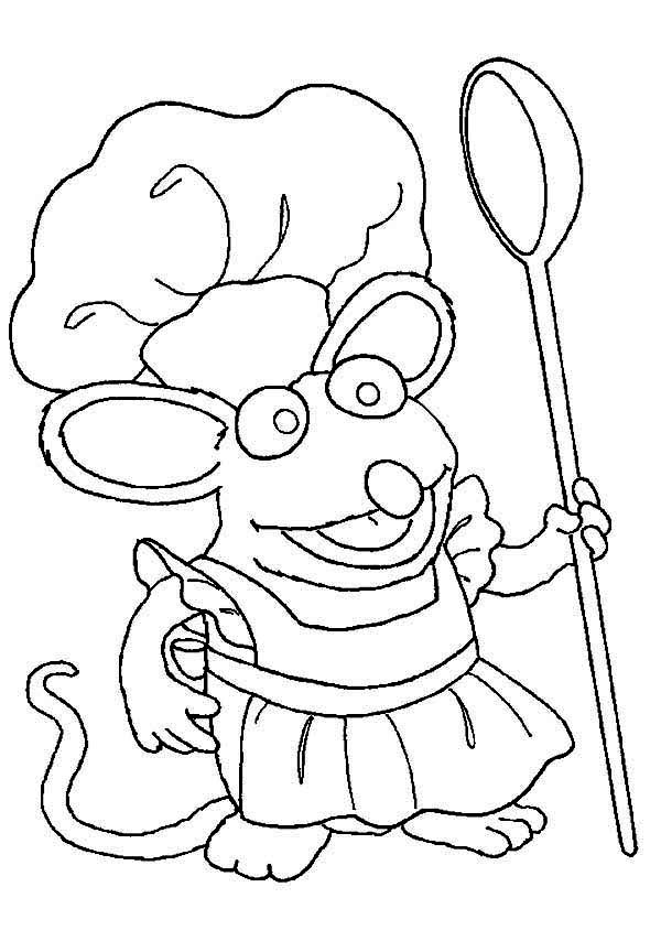 Chef Tutter Cook at Bear inthe Big Blue House Coloring Pages