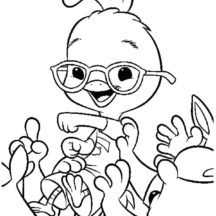 Chicken Little Celebrate with Friends Coloring Pages