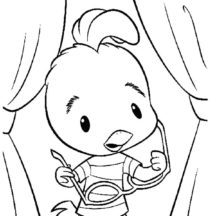 Chicken Little Take Off His Glassess Coloring Pages