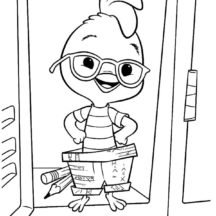 Chicken Little Wearing Paper Pant Coloring Pages