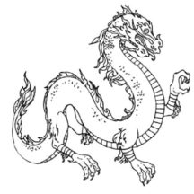 Chinese Dragon Sharp Claws Coloring Pages
