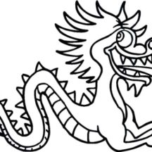 Chinese Dragon Silly Face Coloring Pages