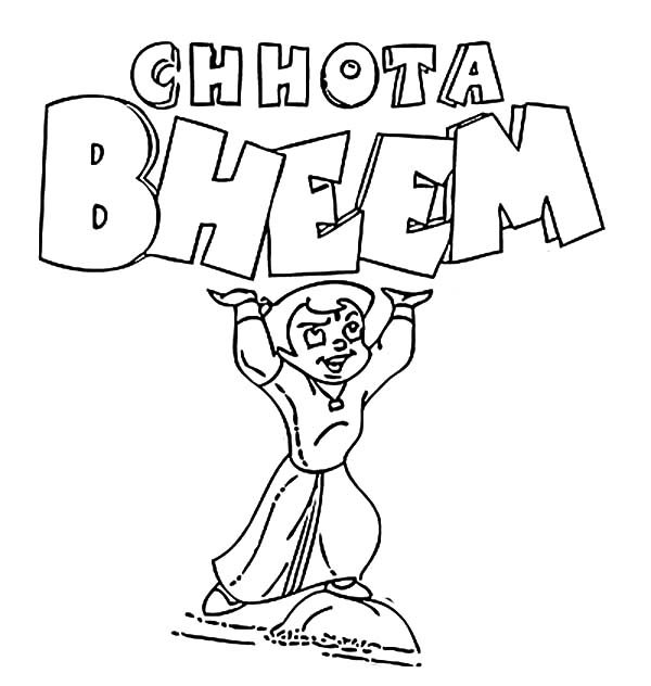 Chota Bheem Strong Boy Coloring Pages