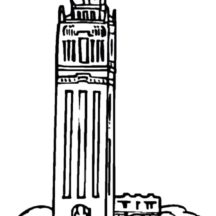 Church Clock Tower Coloring Pages