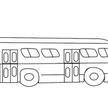 City Bus Outline Coloring Pages