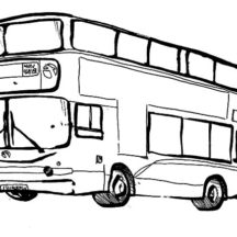 City Bus Sketch Coloring Pages
