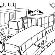 City Bus Station Coloring Pages