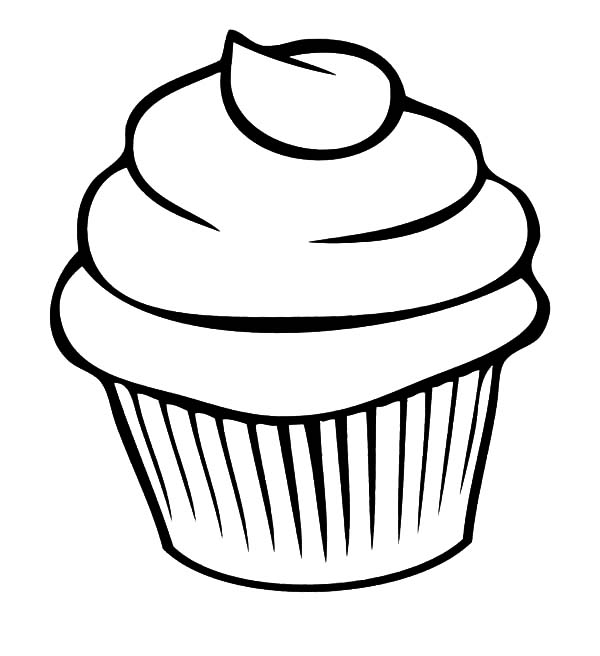 Cup Cake Chocolate Coloring Pages
