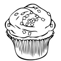 Cupcakes Coloring Pages for Kids