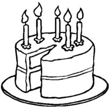 Cutting Birthday Cake Coloring Pages