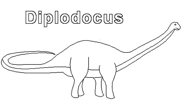 D is for Diplodocus Coloring Pages