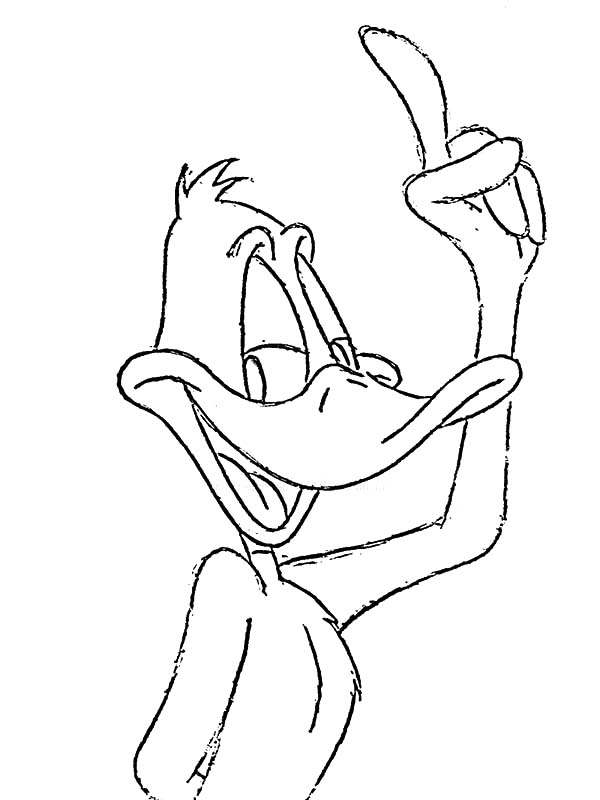 Daffy Duck Being Smart Coloring Pages