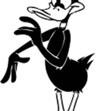Daffy Duck Cleaning His Hand Coloring Pages