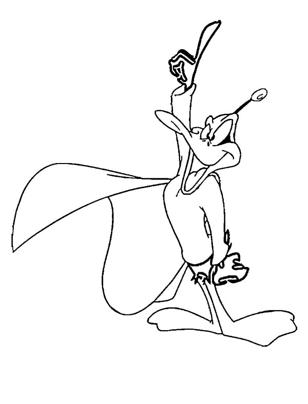 Daffy Duck Duckdodgers Attention Coloring Pages