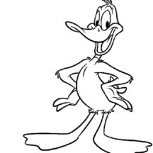 Daffy Duck is Smiling Wide Coloring Pages