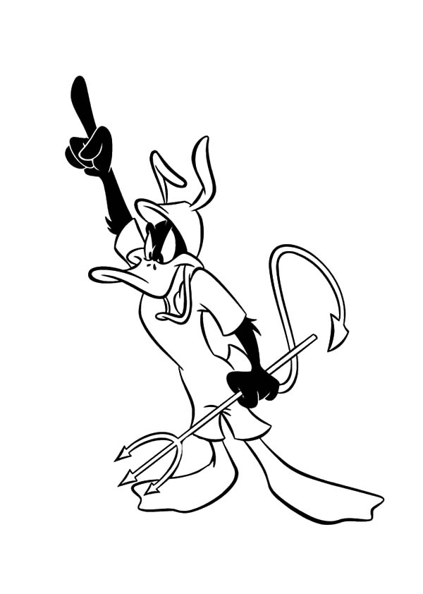 Daffy Duck the Devil Coloring Pages