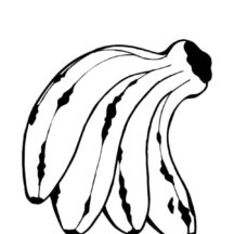 Delicious Banana Bunch Coloring Pages