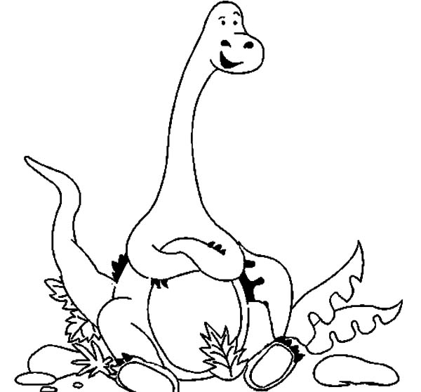 Diplodocus Full Stomach Coloring Pages