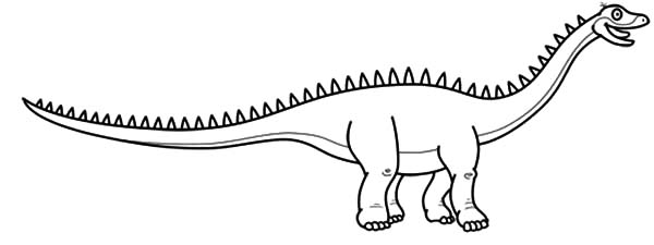 Diplodocus Sharp Back Coloring Pages