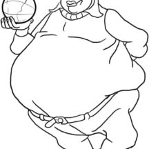 Fat Albert Boy Holding a Ball Coloring Pages