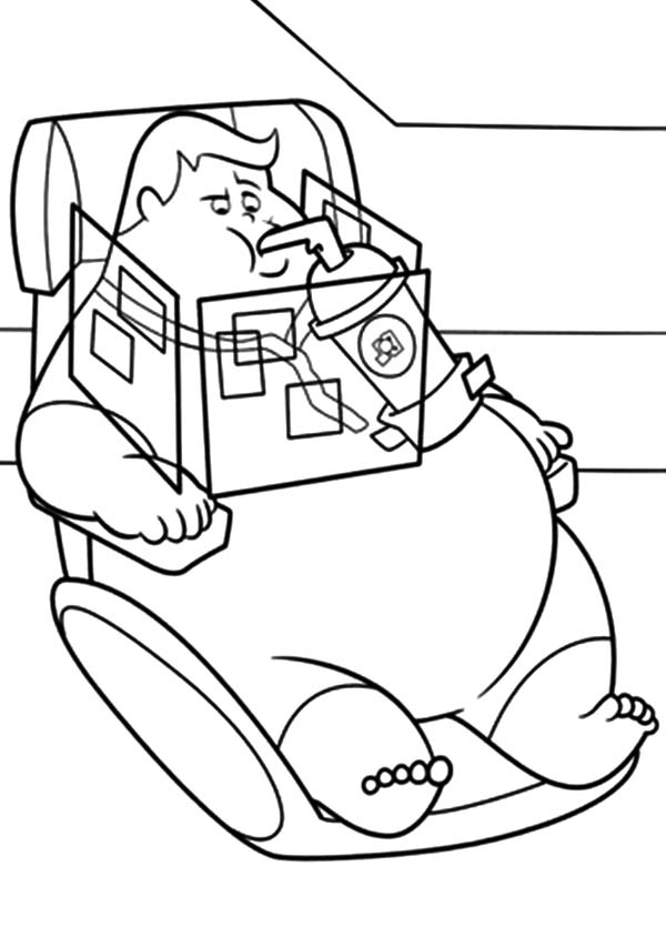 Fat Lazy Boy Coloring Pages