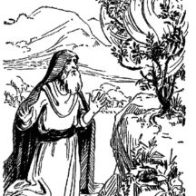 God Speak to Moses Through Burning Bush Coloring Pages
