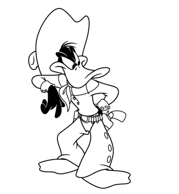 Great Cowboy Daffy Duck Coloring Pages