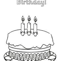 Happy Birthday Candle Coloring Pages