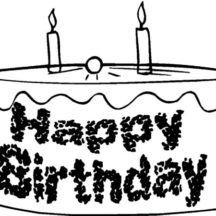 Happy Birthday Chocolate Cake Coloring Pages