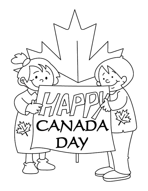Happy Canada Day Coloring Pages