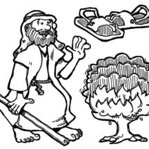 How to Draw Burning Bush Moses Coloring Pages