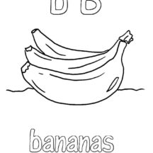 Letter B for Banana Bunch Coloring Pages