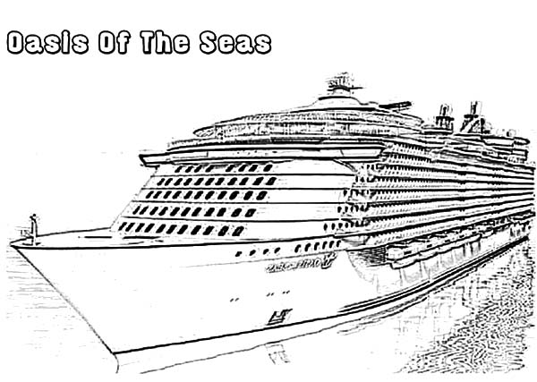 Oasis of the Seas Cruise Ship Coloring Pages