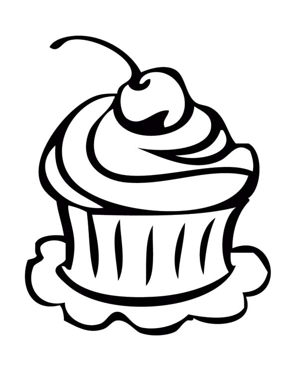 Picture of Cupcakes Coloring Pages