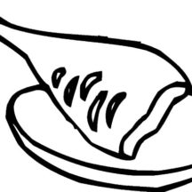 Piece of Chicken Drumstick Coloring Pages