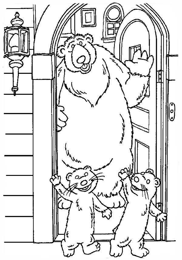 Pip and Pop Leaving Bear inthe Big Blue House Friend Coloring Pages