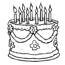 Preparing Birthday Cake for Party Coloring Pages